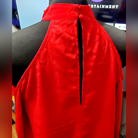 Red Off The Shoulder Top - Picture 2 of 2